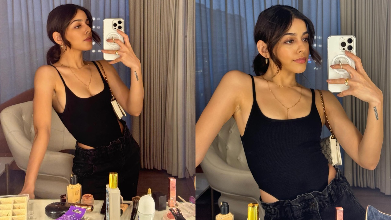 Alaya F’s Mirror Selfie In Black Trendy Outfit Is No Miss, Check Out