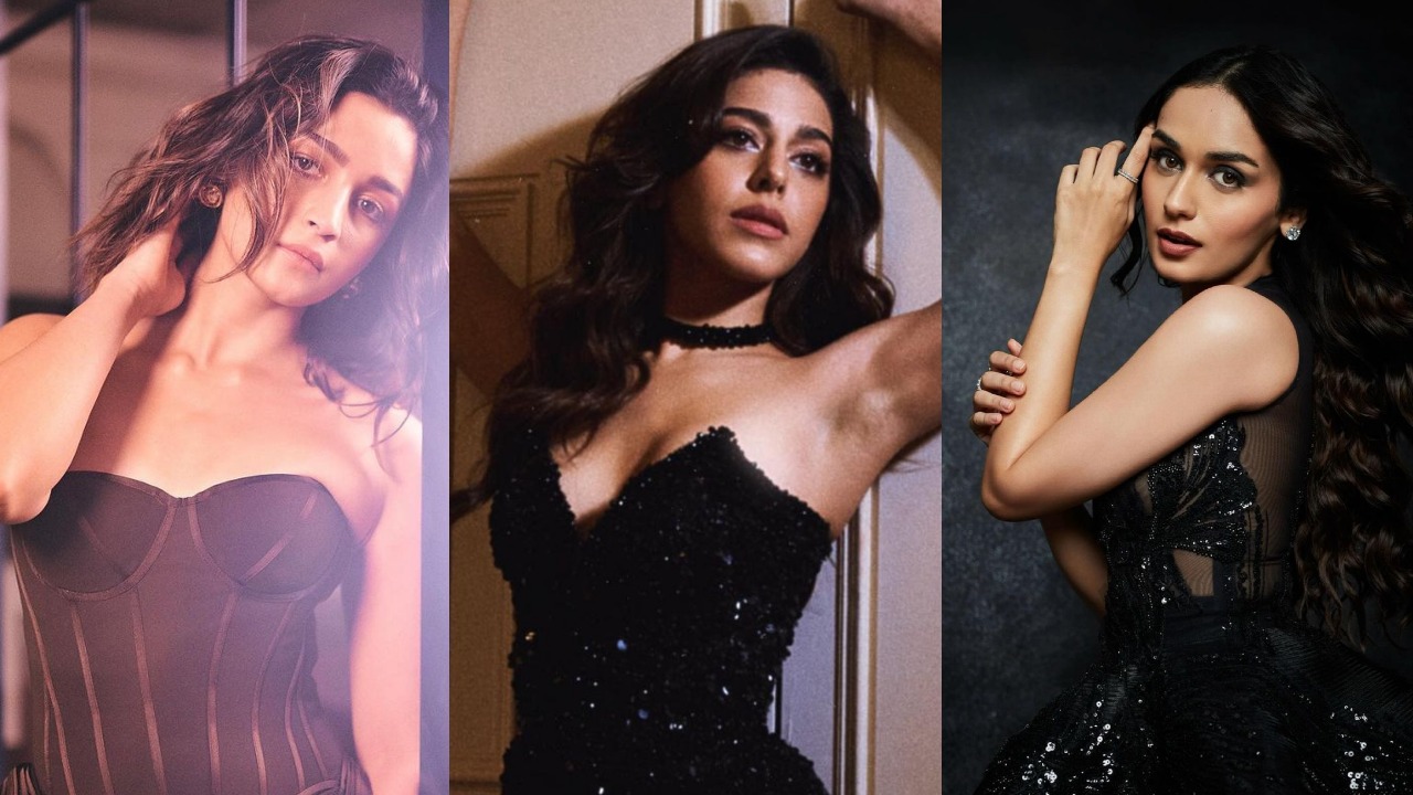 Alia Bhatt, Alaya F & Manushi Chhillar's Dazzling Night Out In Black Dress 866167