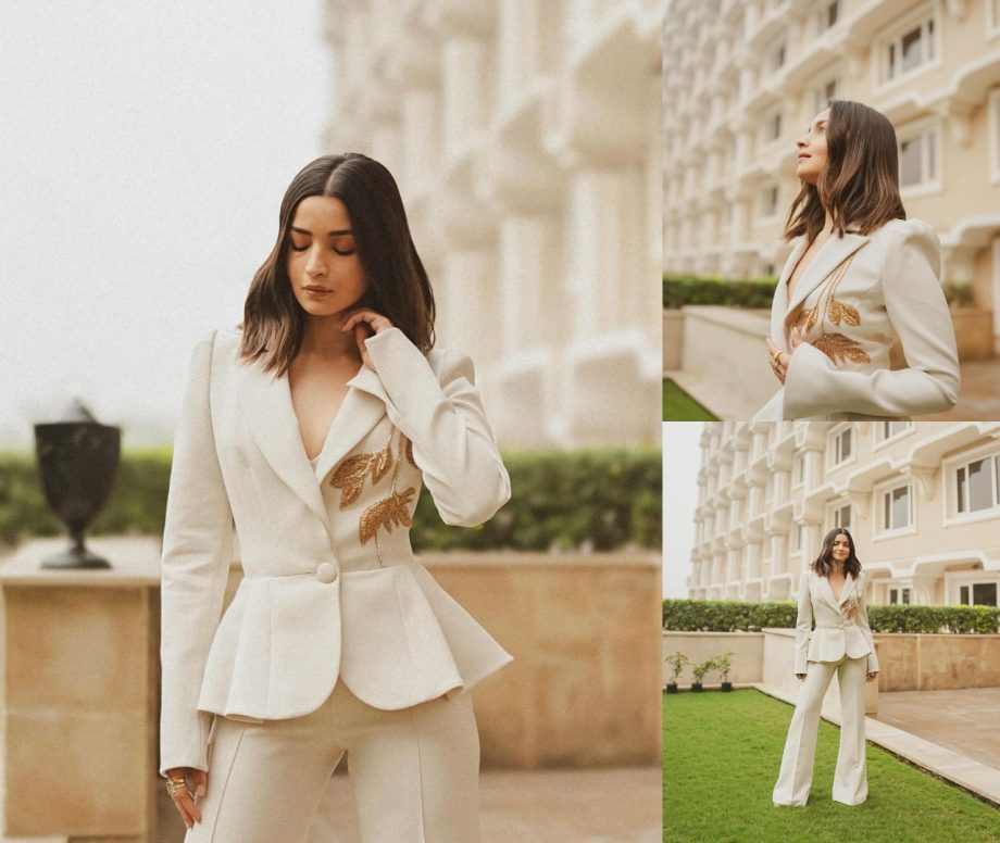 Alia Bhatt epitomises ‘Chic’ in ivory white pantsuit [Photos] 867353