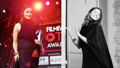 Alia Bhatt steals it in turtle neck black floor-length gown