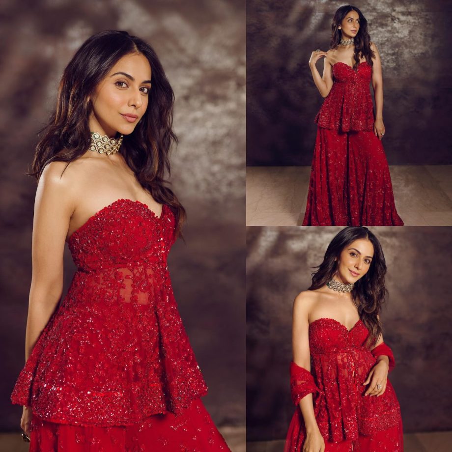 All Slay! Rakul Preet Singh, Tamannaah Bhatia and Taapsee Pannu swirls in sharara sets 869557