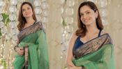 Ankita Lokhande Personifies Elegance In Green Silk Saree With Beautiful Bindi