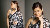 Ankita Lokhande redefines panache in black floral saree and embellished deep-neck blouse [Photos]