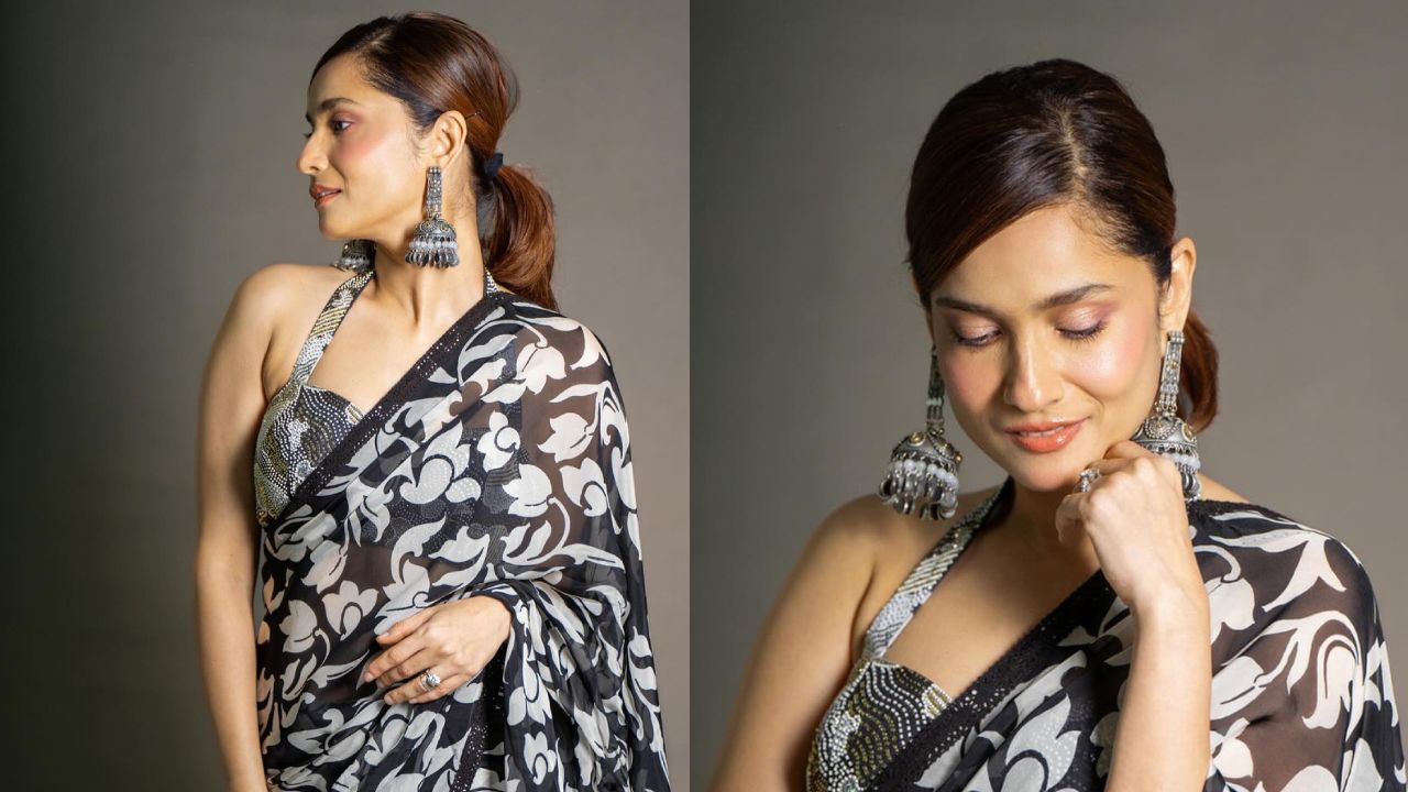 Ankita Lokhande redefines panache in black floral saree and embellished deep-neck blouse [Photos] 870931