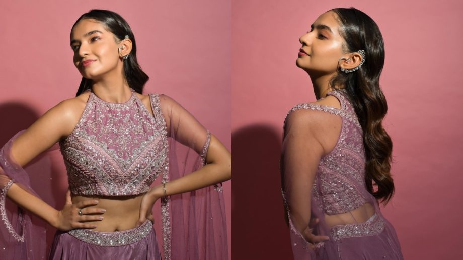 Anushka Sen spells magic in lilac heavily embellished lehenga choli [Photos] 865988