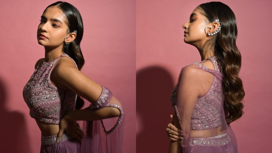 Anushka Sen spells magic in lilac heavily embellished lehenga choli [Photos] 865989