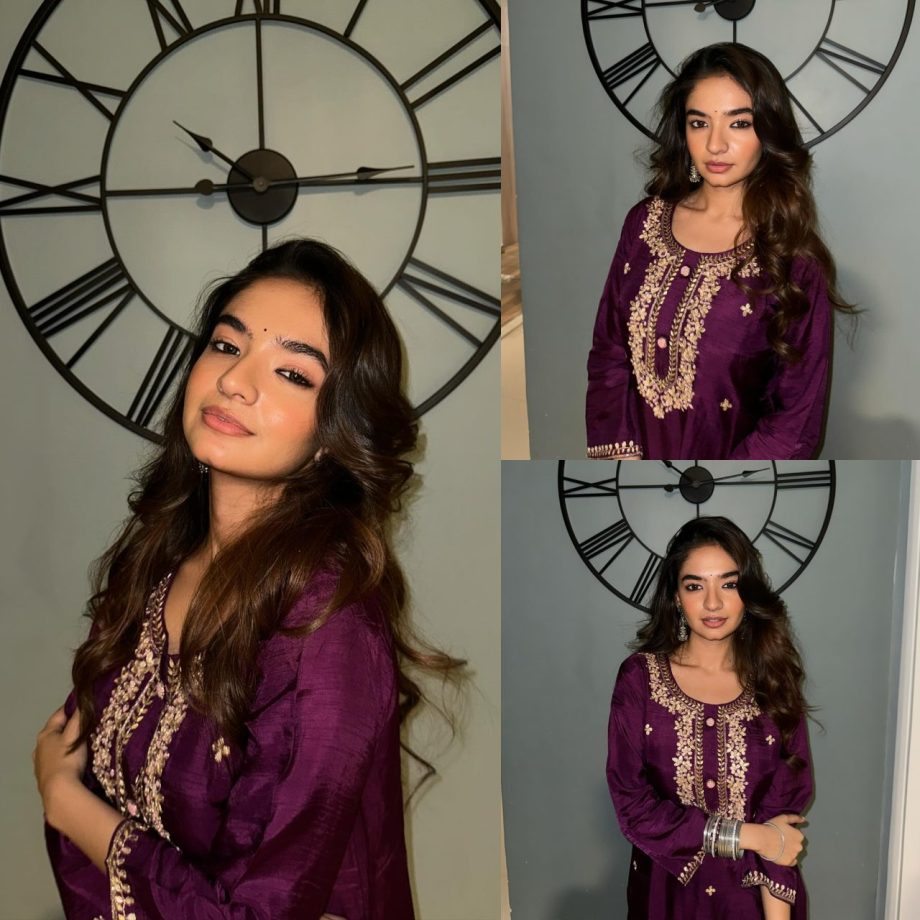 Anushka Sen turns muse in purple music gotta work salwar suit [Photos] 869210