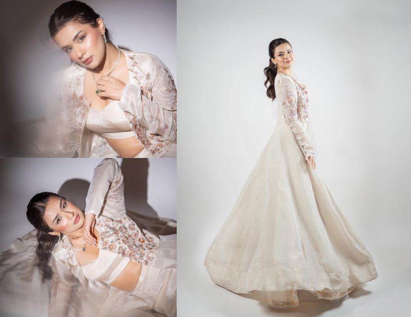 Avneet Kaur reloads elegance in beige silk embroidered lehenga and jacket [Photos] 869781