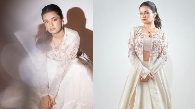 Avneet Kaur reloads elegance in beige silk embroidered lehenga and jacket [Photos]