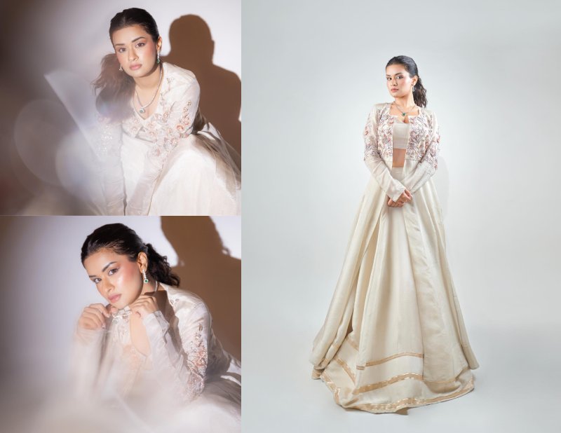 Avneet Kaur reloads elegance in beige silk embroidered lehenga and jacket [Photos] 869780