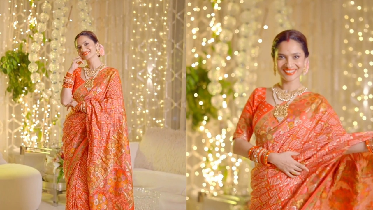 Bigg Boss 17 Fame Ankita Lokhande Exhibits Her Traditional Dressup Style In Saree In A Reel On Karwa Chauth 866132