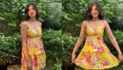 Breezy Bomb! Shanaya Kapoor goes all hot in floral yellow midi dress