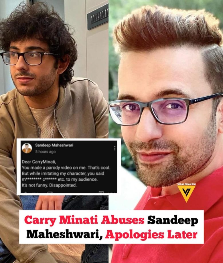 CarryMinati Clarifies Controversy With Sandeep Maheshwari, Know Deets Inside 870797