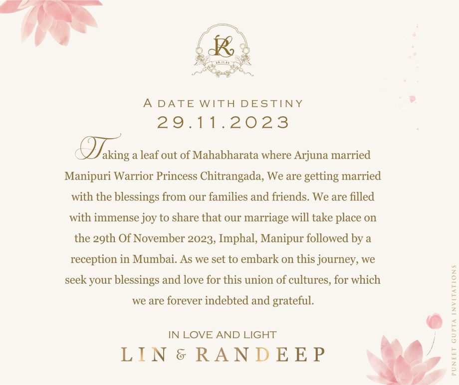 Congratulations! Randeep Hooda and Lin Laishram to tie knot, former shares details 870684