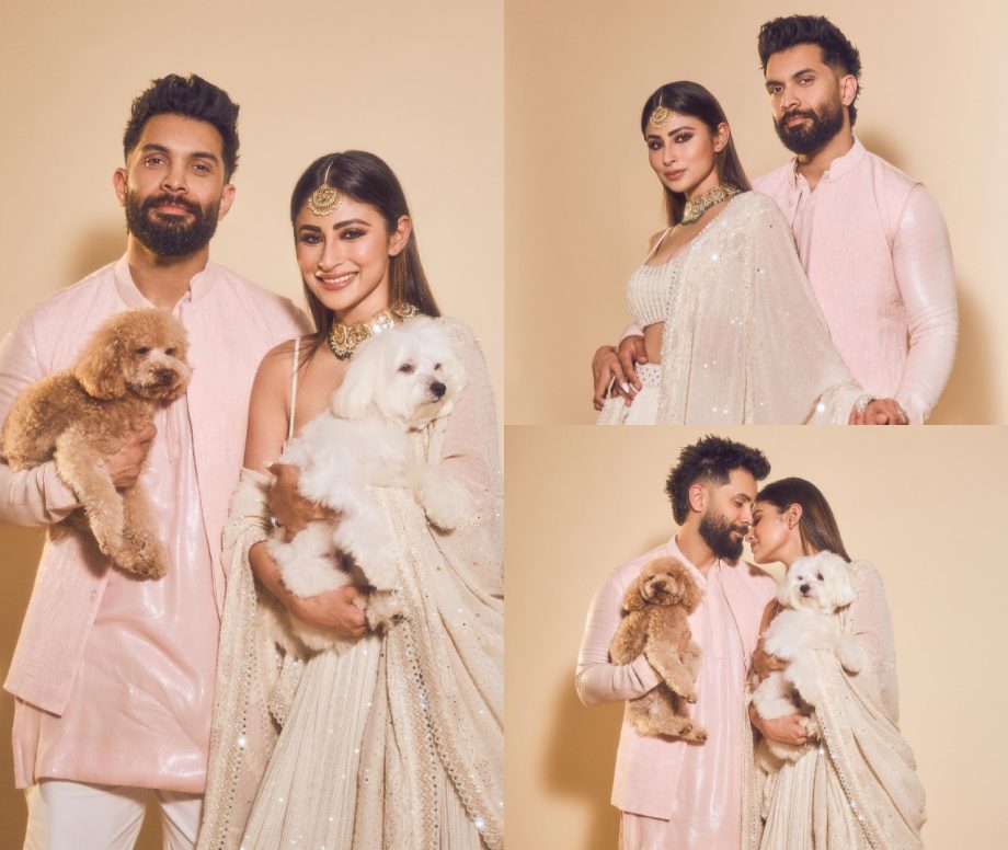 Couple Goals! Mouni Roy and husband Suraj Nambiar shine in ivory ethnic ensembles [Photos] 868656