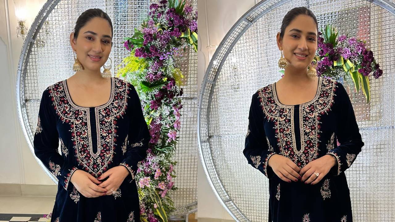 Disha Parmar shines in embroidered velvet kurta and palazzo, check out 871509