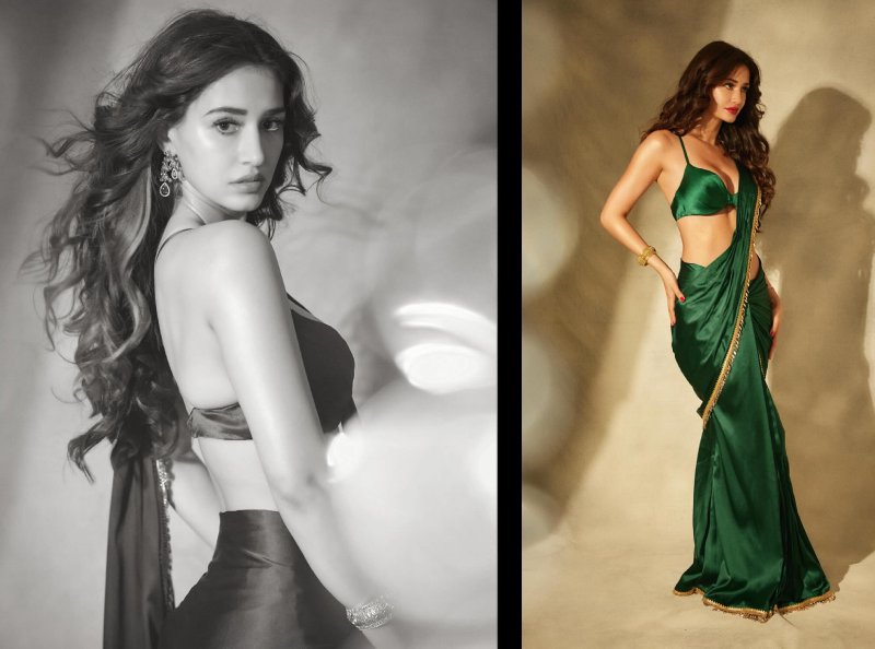 Disha Patani's Bold Green Satin Saree Glam Is Too Hot To Handle, See Here 869508