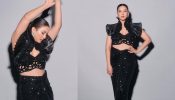Gauahar Khan Poses Like Chic Trophy In Black Shimmery Dress, Take A Look 870946