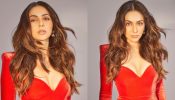 Gorgeous: Rakul Preet Singh sirens glam in a stylish deep-neck red bodycon dress