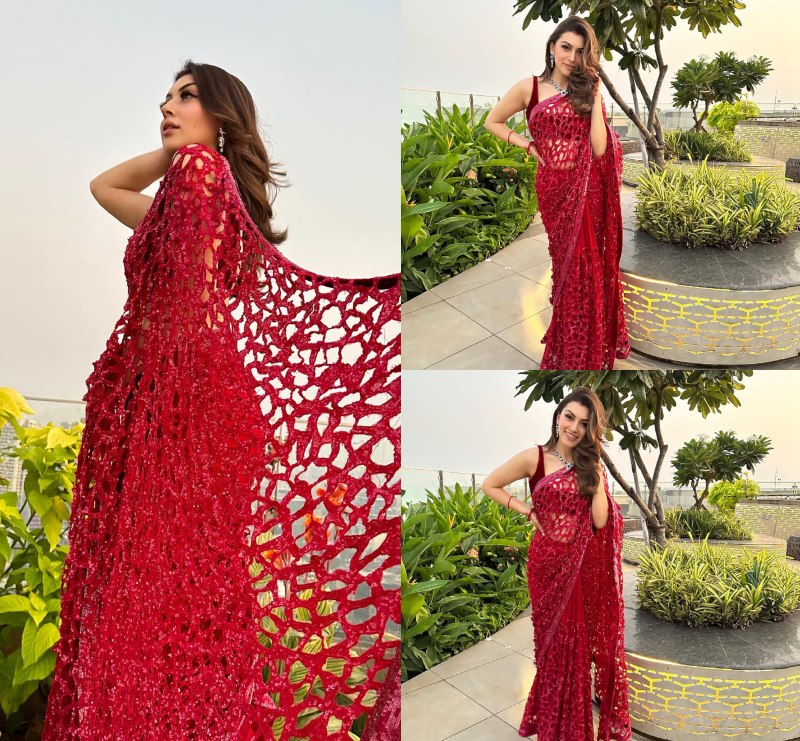 Hansika Motwani, Ananya Panday & Tara Sutaria Reigning In Red Sarees 868333