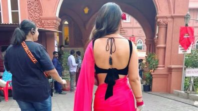 Hina Khan Flaunts Backless Figure In Beautiful Pink Saree, Take A Look