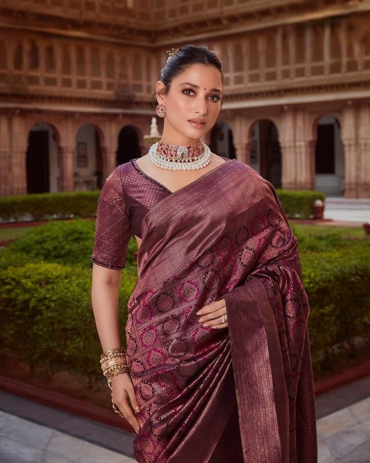 In Photos: Tamannaah Bhatia turns divine in purple silk saree 867425