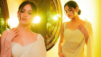 Jannat Zubair Strikes A Balance Between Grace And Glam In White Saree