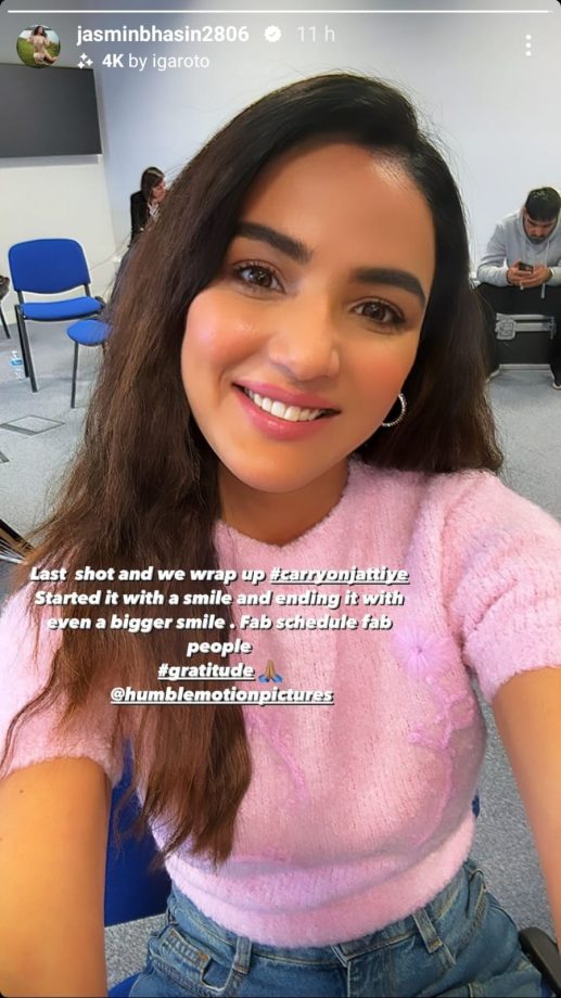 Jasmin Bhasin Wraps Up Shoot For Her Punjabi Film Carry On Jattiye; Expresses Gratitude 870129