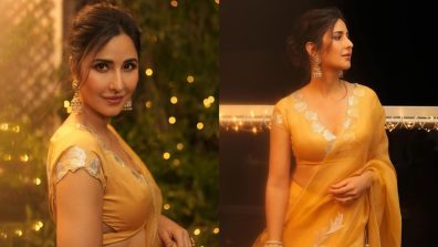 Katrina Kaif’s Diwali glamour shines in golden silk lehenga