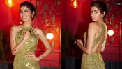 Khushi Kapoor Dazzles In Shimmery Yellow Dress With Pop Heels, Take A Look