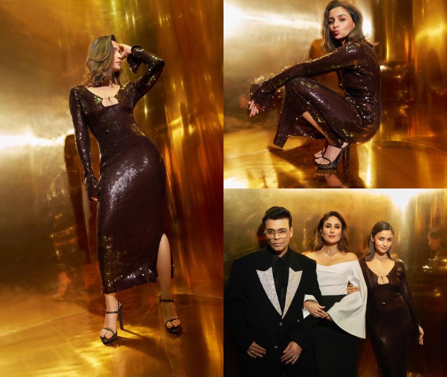 KWK 8: Alia Bhatt goes all shine n shimmer in bodycon dress [Photos] 868930