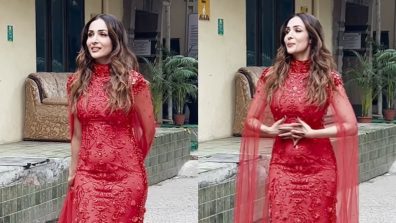 Malaika Arora Reigning In Red Floor-sweeping Gown, Watch