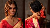 Malavika Mohanan Is A Vision In Red Silk Saree With Gajra Hairstyle