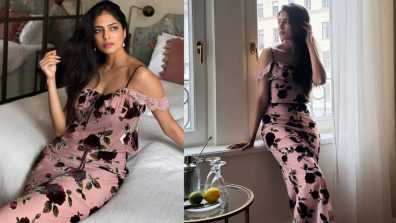 Malavika Mohanan’s Blush Pink Floral Dress Exudes Parisian Vibe, See Photos