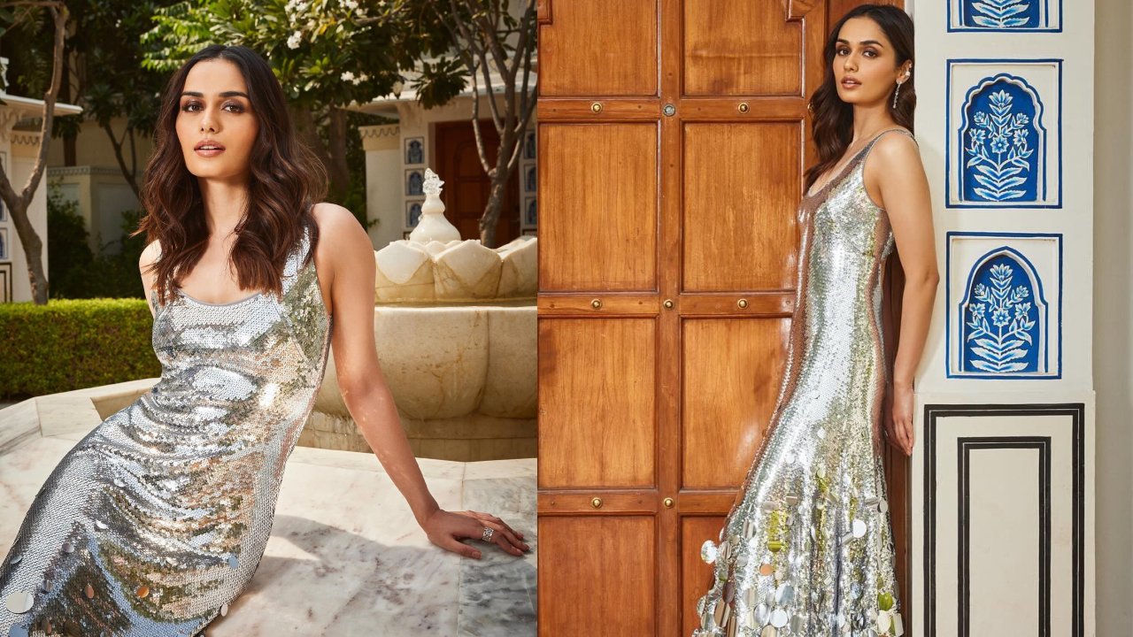 Manushi Chhillar Looks A Piece Of 'Art' In Shimmery Sequin Sheer Dress [Photos] 870117
