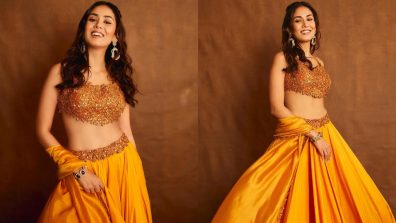 Mira Kapoor owns fashion game in yellow chanderi silk lehenga [Photos]