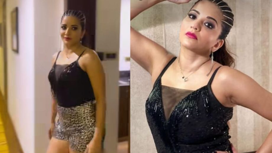 Monalisa Is Power 'Patakha' In Shimmery Top And Short, Flaunts Crazy Moves 871490