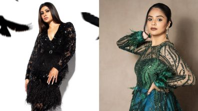 Mouni Roy And Sreemukhi Exude Chic Style In Feathery Dresses, Take A Look