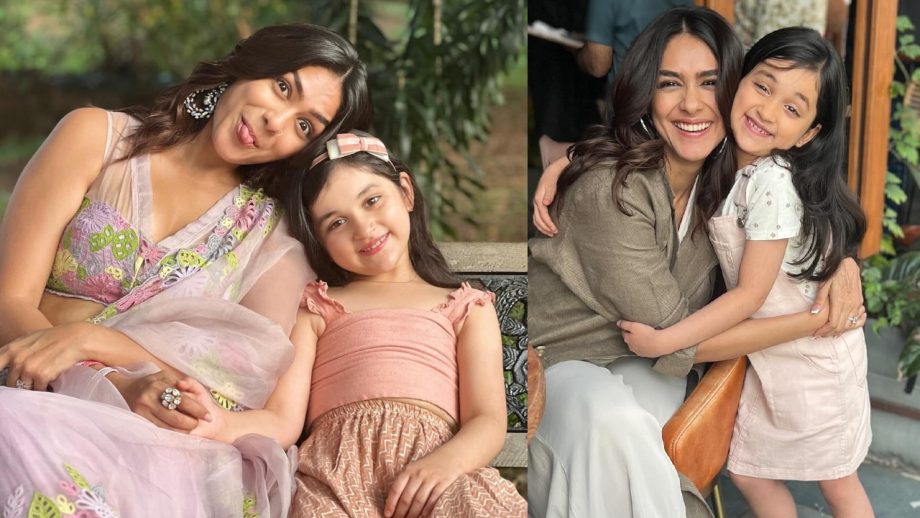 Mrunal Thakur shares heartfelt birthday wishes to young co-star Kiara from the sets of 'Hi Nanna 869677