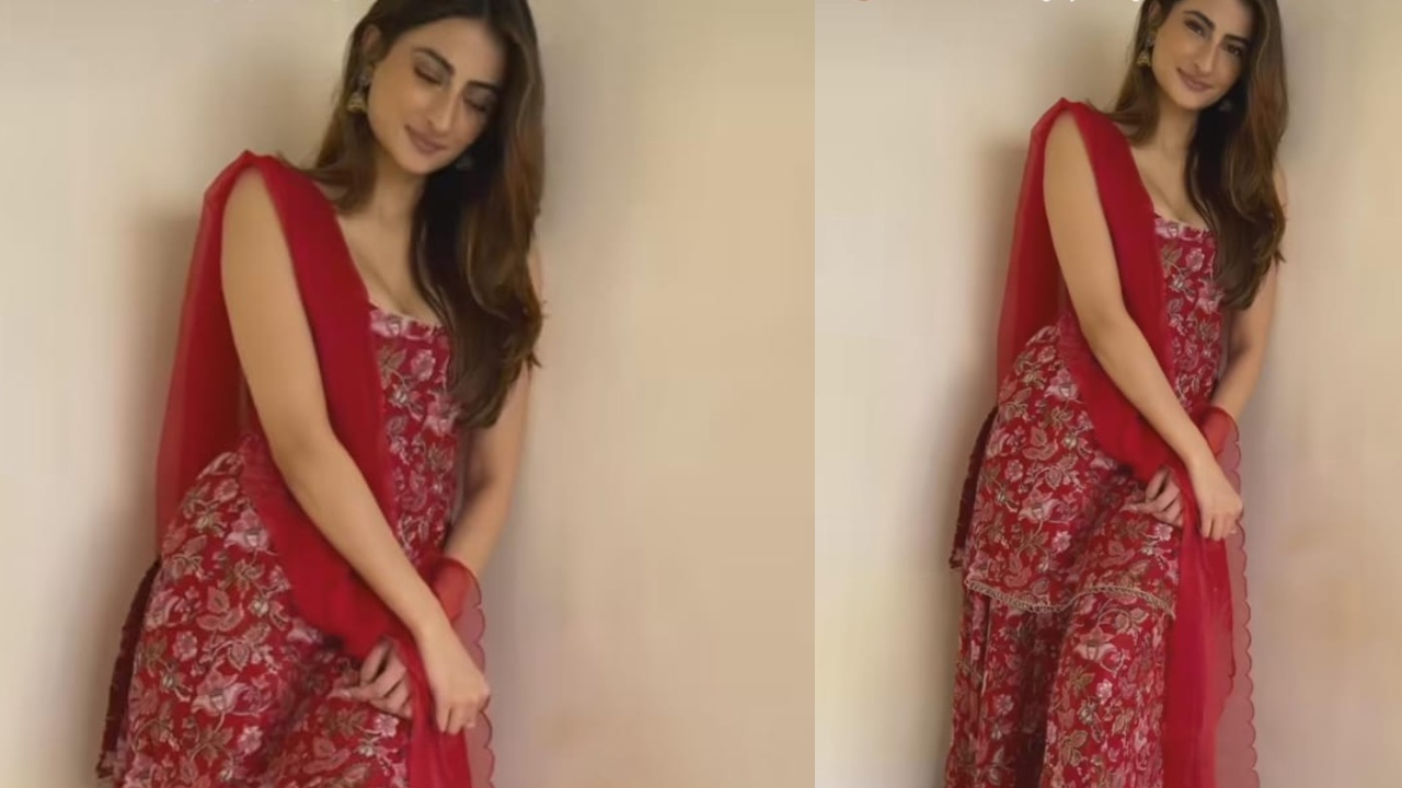 Palak Tiwari Grabs Attention In Red Floral Sharara Statement Jhumkas, See Photos 871346