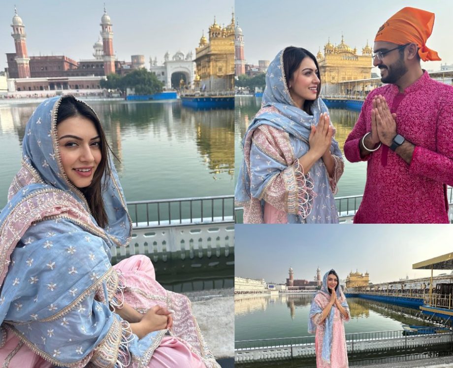 [Photos] Hansika Motwani turns spiritual, visits Golden Temple with husband Sohail Khaturiya 870581