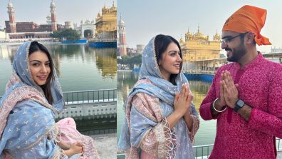 [Photos] Hansika Motwani turns spiritual, visits Golden Temple with husband Sohail Khaturiya