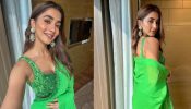 Pooja Hegde Exudes ‘Tikhi Mirchi’ Vibes In Green Saree, Sneak Peek