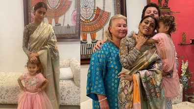 Radiant Diwali Moments: Shriya Saran’s fam glam shines bright