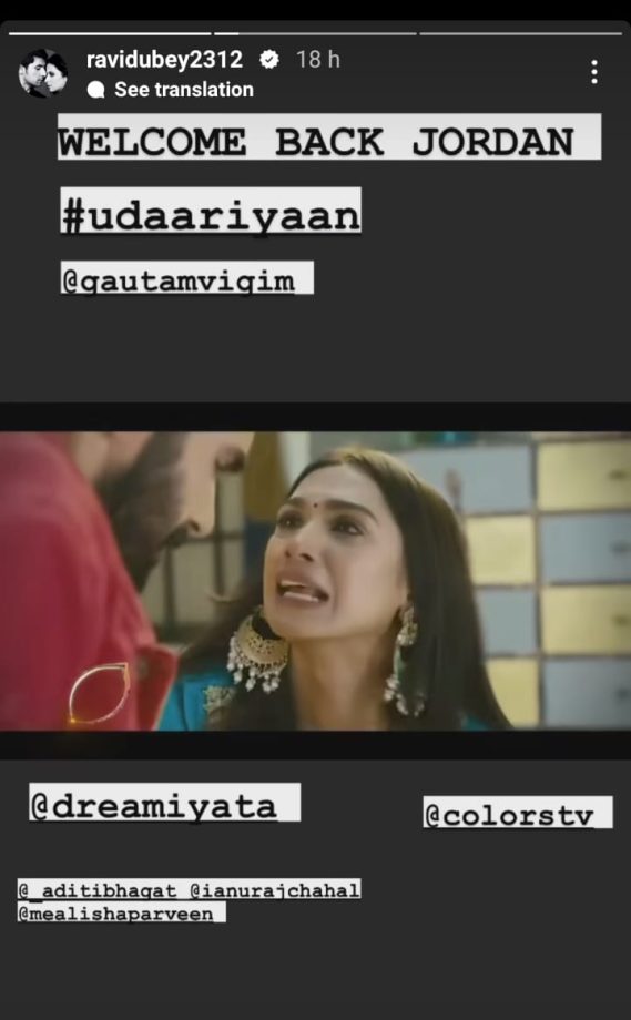 Ravie Dubey Welcomes Gautam Singh Vig aka Jordan In Udaariyaan; Check Here 869757