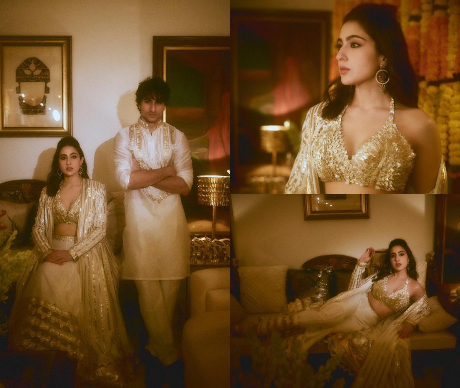 Sara Ali Khan celebrates Dhanteras with Amrita Singh and Ibrahim [Photos] 868422