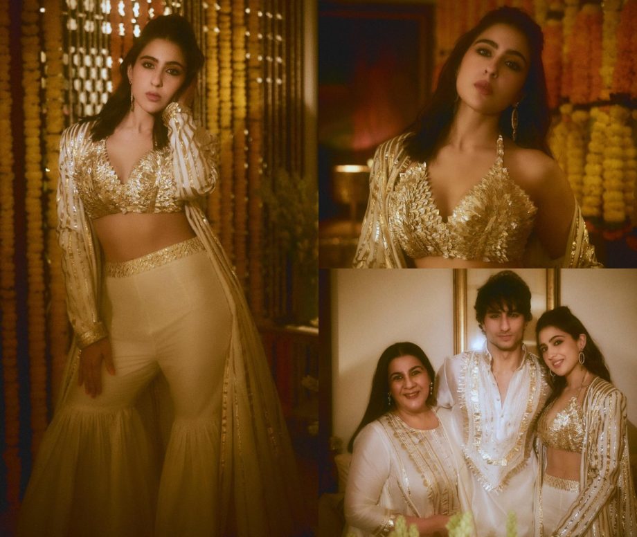 Sara Ali Khan celebrates Dhanteras with Amrita Singh and Ibrahim [Photos] 868423