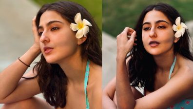 Sexy Photos! Sara Ali Khan goes all glam in blue bikini set