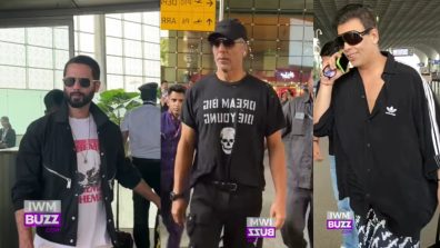 Shahid Kapoor, Akshay Kumar & Karan Johar Make Black Outfit Their Staple Airport Swag