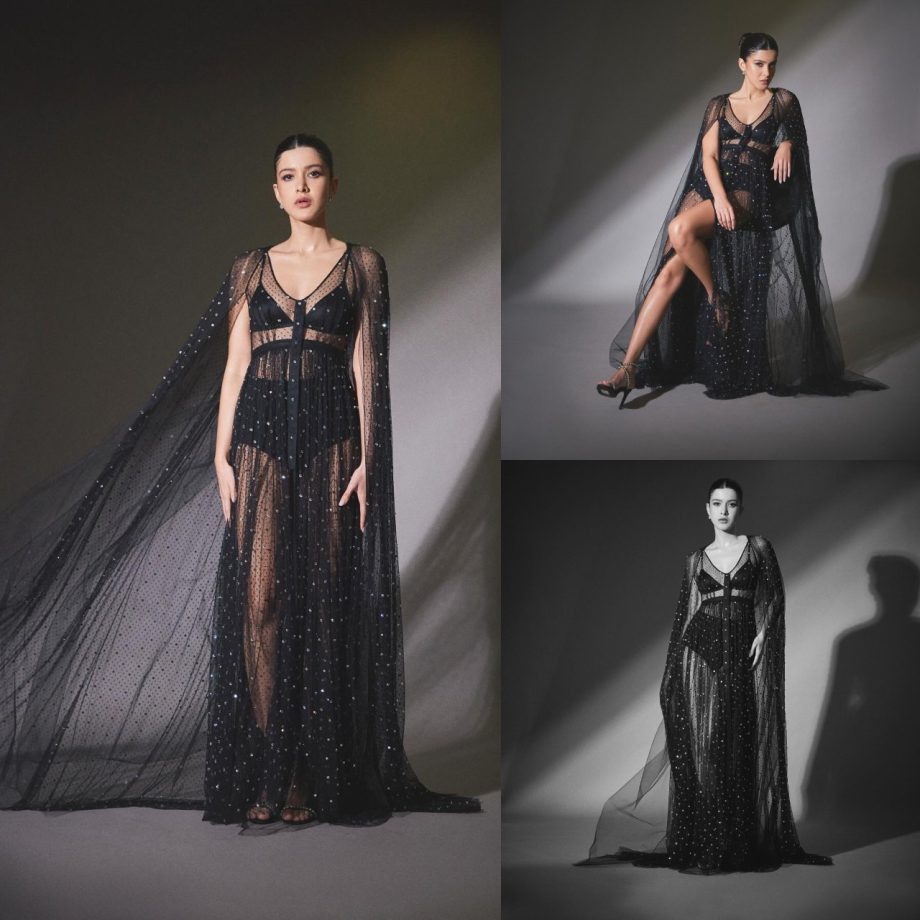 Shanaya Kapoor aces glam in black sheer see-through adorn [Photos] 869174